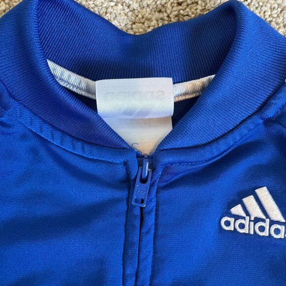 ADIDAS Kids Zip-up Sweatshirt Blue Size 2T Toddler - Picture 4 of 8